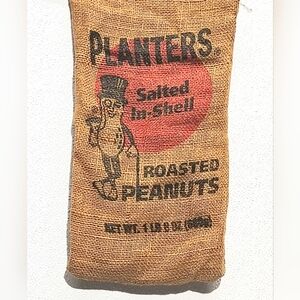 Vintage Burlap Peanut Sack